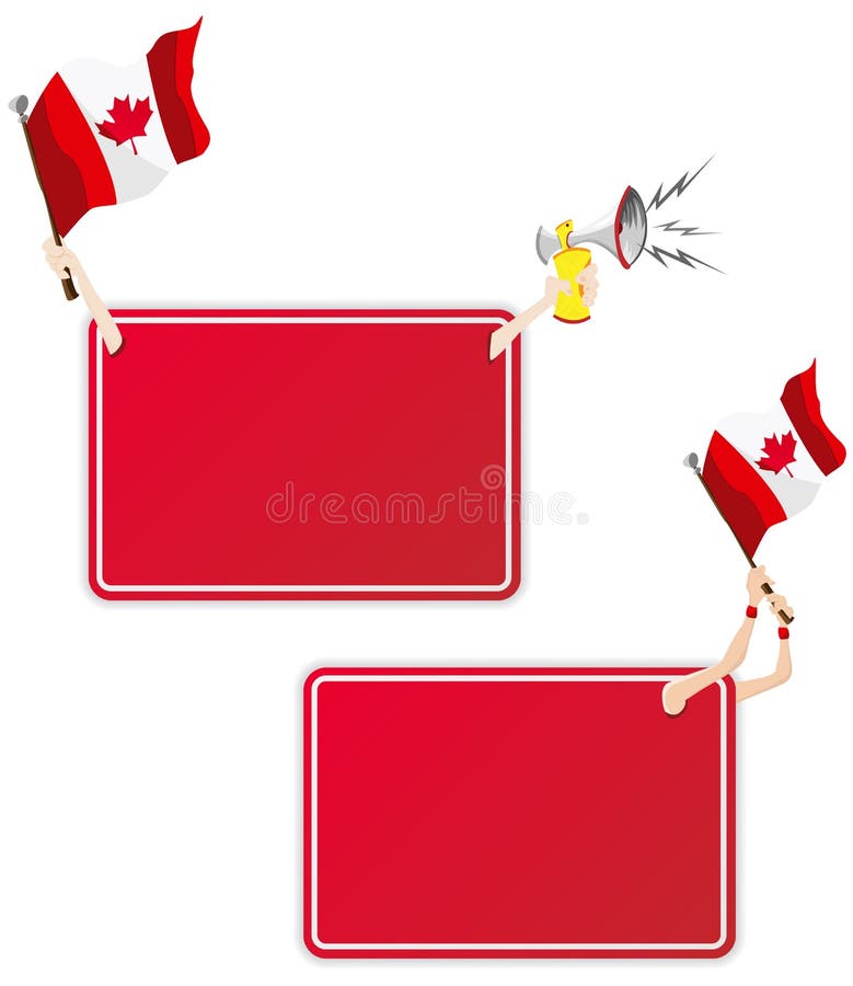 Canada Sport Message Frame with Flag. Stock Vector Illustration of