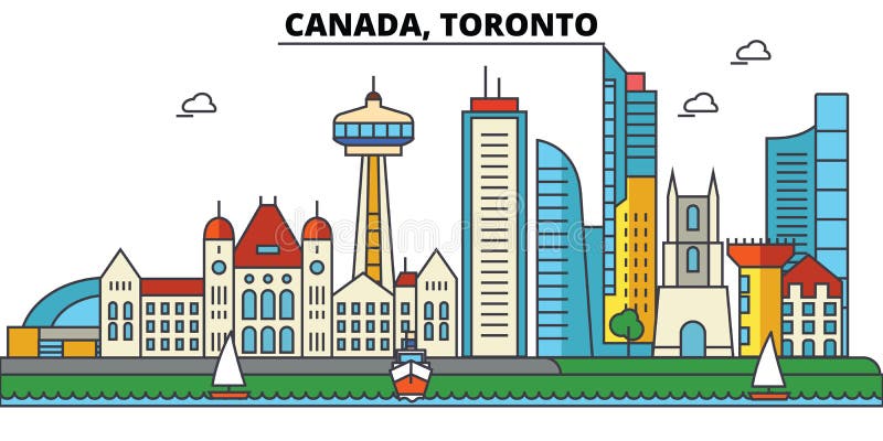 Canada, Toronto. City skyline architecture royalty free illustration Canada, Toronto. City skyline architecture royalty free illustration