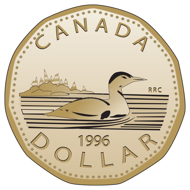 Loonies Canadian Currency Stock Illustration