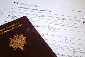 Canadian Application Form To Obtain A Temporary Resident Visa Editorial Image Image Of Paper