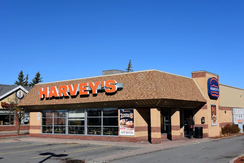 Canadian fast food restaurant Harvey&x27;s in Kanata, Ontario