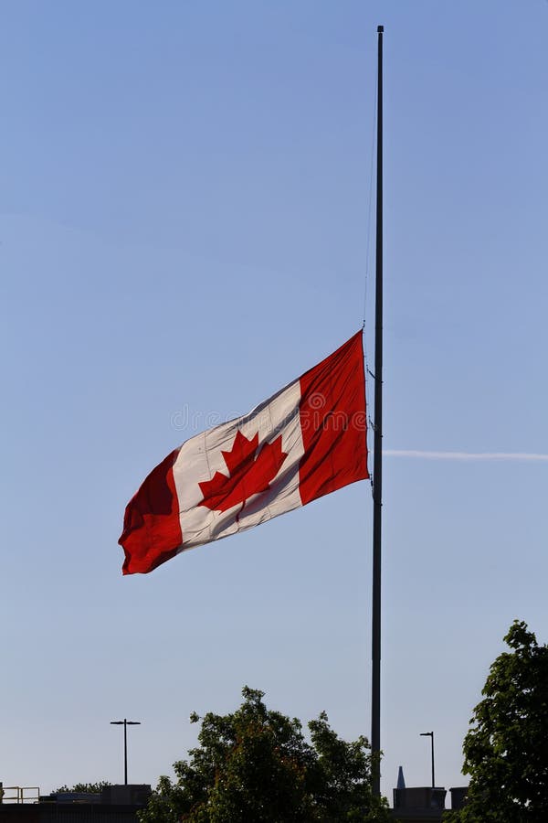 Canadian Flag Half Mast Stock Photos Free & RoyaltyFree Stock Photos