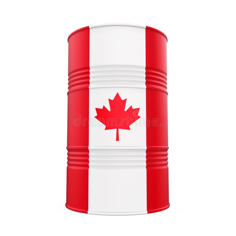 Container with Canadian Flag and Crane Hook Stock Illustration