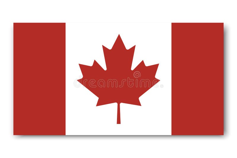 Canadian flag. Vector icon of red maple leaf. An exact image of the symbol of Canada. Patriotic Badge Toronto