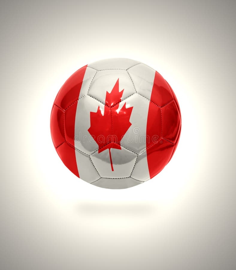 Canadian Football Ball National Flag Canada Gray Background 98238691 