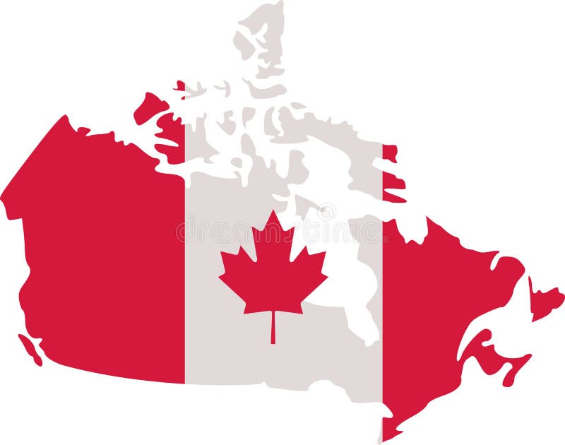 Canadian Map With Canada Flag Stock Illustration Illustration Of Flag