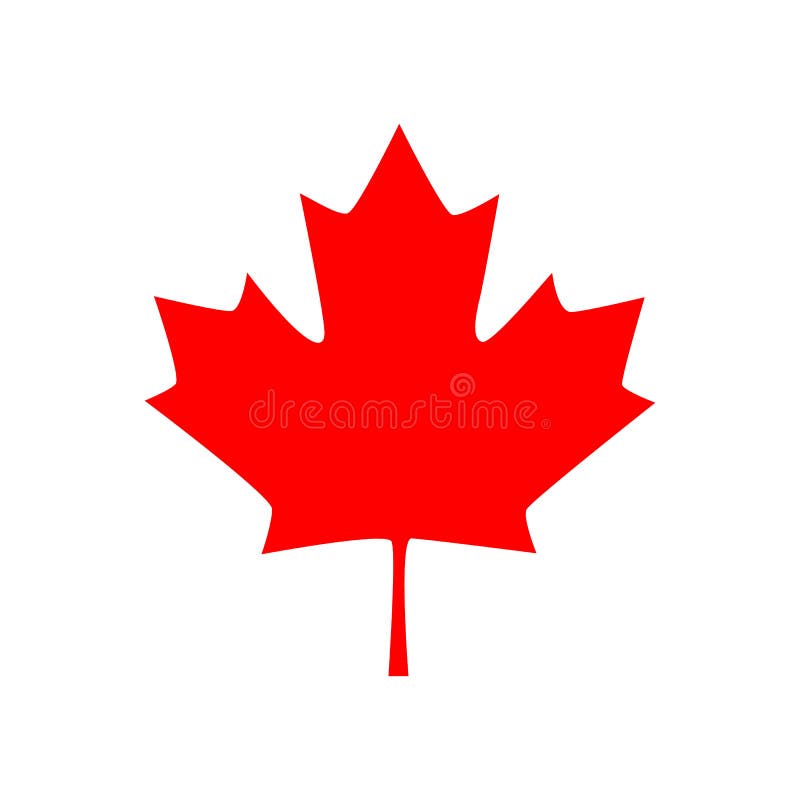 Canadian maple leaf icon. Vector illustration