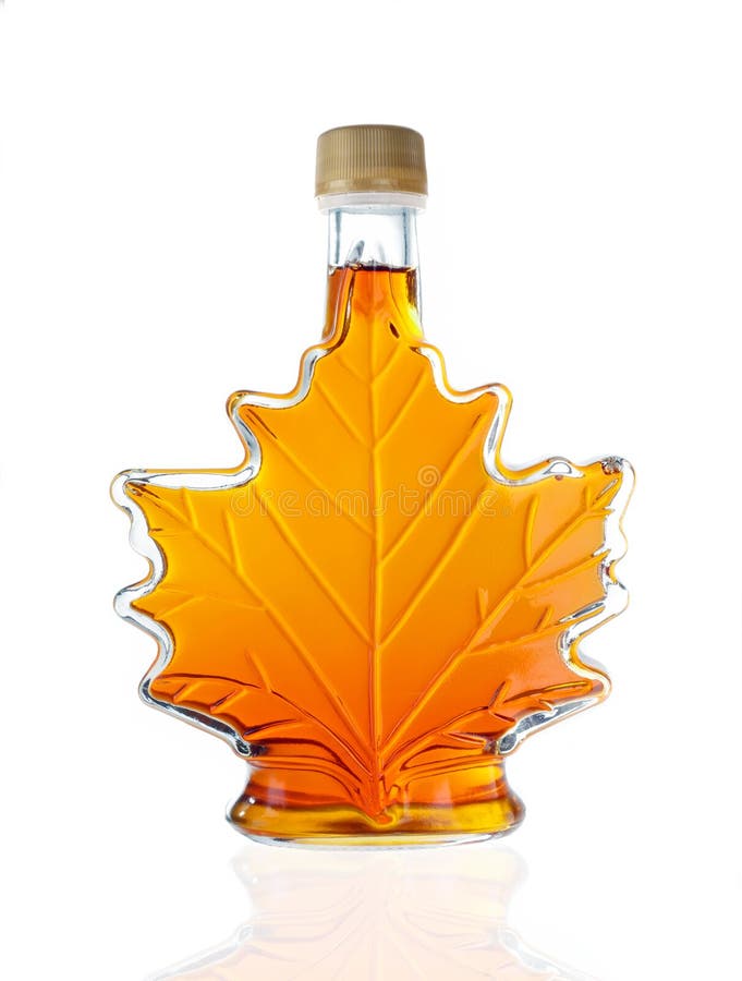 Canadian Maple Syrup Bottle Stock Image Image of food, isolated 40861477