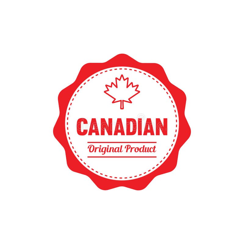 A Canadian Original Product Label Illustration. Stock Vector