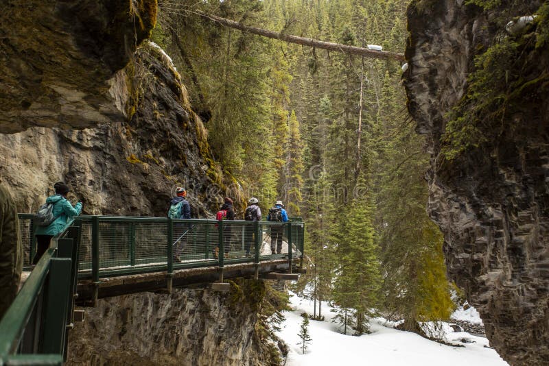 Canadá, Alberta, Johnston Canyon, parque nacional de Banff, Alberta fotos de stock Canadá, Alberta, Johnston Canyon, parque nacional de Banff, Alberta fotos de stock
