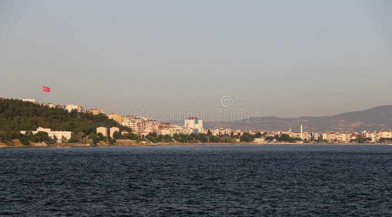 Canakkale City and Canakkale Strait in Turkey. Canakkale City and Canakkale Strait in Turkey