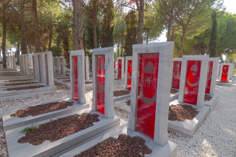 Canakkale Martyrs le cimetière militaire commémoratif image stock Canakkale Martyrs le cimetière militaire commémoratif image stock