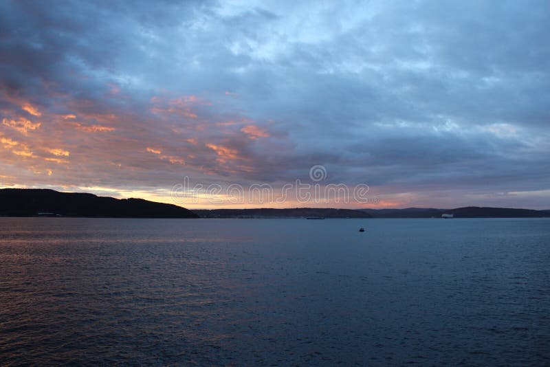 Canakkale strait and sunset in Gelibolu sea. Canakkale strait and sunset in Gelibolu sea