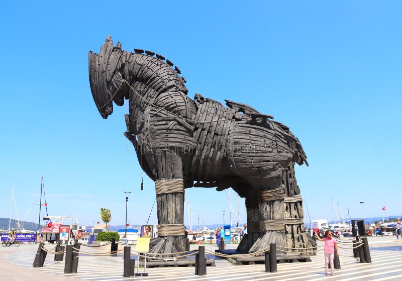 O Cavalo De Troia Localiza-se Na Turquia De Canakkale Imagem de