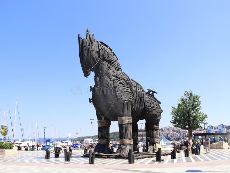 Canakkale, Turquia - 16 De Junho De 2019: Cavalo De Troia Foto