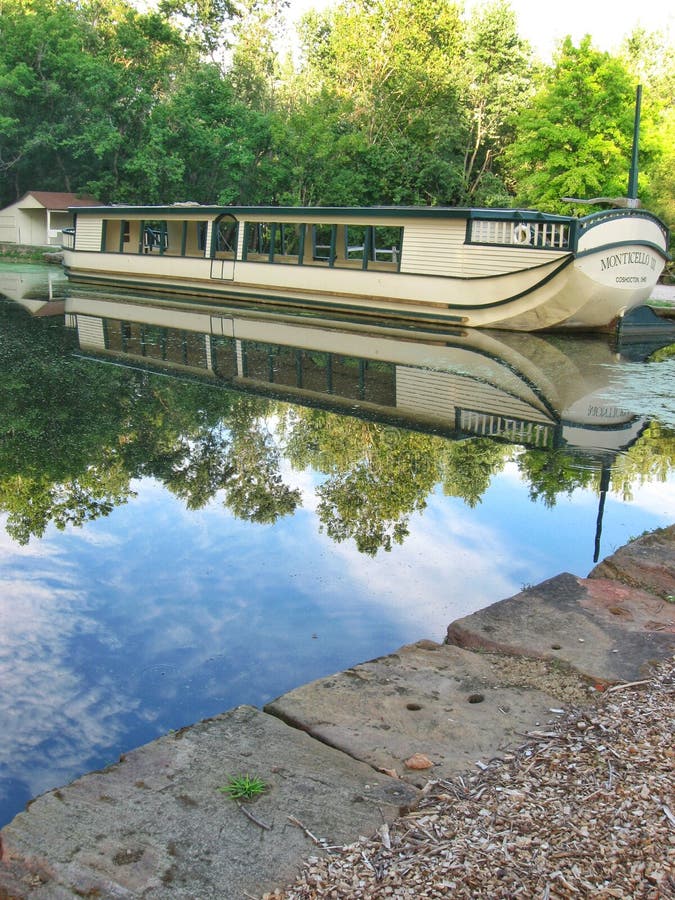 Canal boat on water Coshocton Ohio