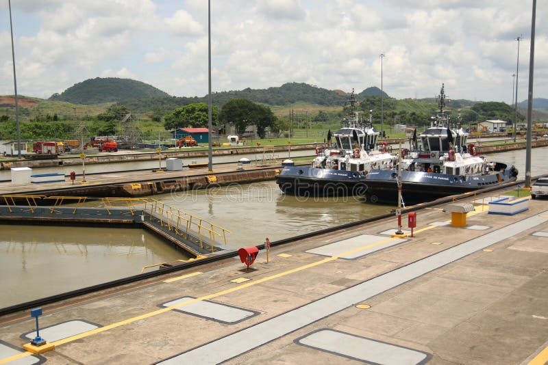 Canal do Panamá, Miraflores, Panamá foto de stock Canal do Panamá, Miraflores, Panamá foto de stock
