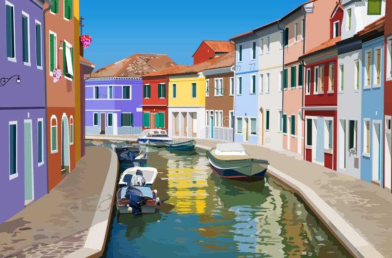 Canale a Venezia illustrazione vettoriale Canale a Venezia illustrazione vettoriale