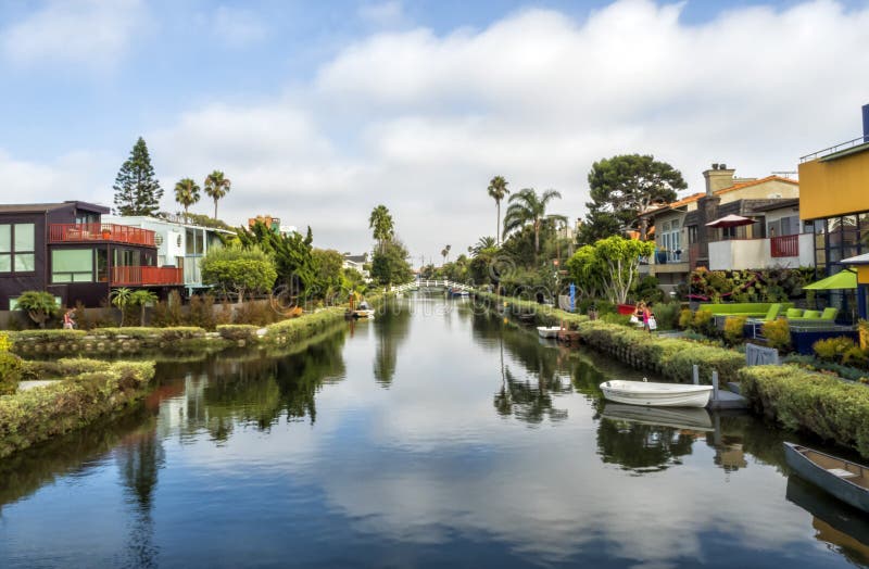 Canales de Venecia, casas coloridas originales - playa de Venecia, Los Ángeles, California