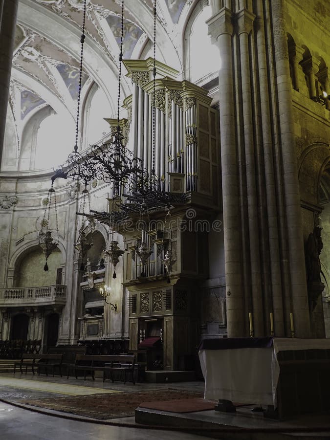 Canalisations d'organes de la cathédrale Lisbonne Lisboa photographie stock libre de droits Canalisations d'organes de la cathédrale Lisbonne Lisboa photographie stock libre de droits