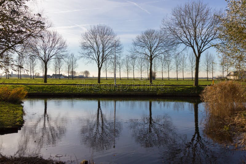 Canals of Amstelveen, autumn time