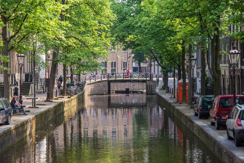 Amsterdam canals editorial stock photo. Image of dutch - 20279283