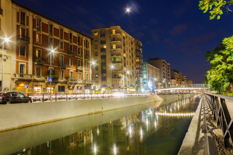 Canals in Milan editorial stock photo. Image of italy - 77310978