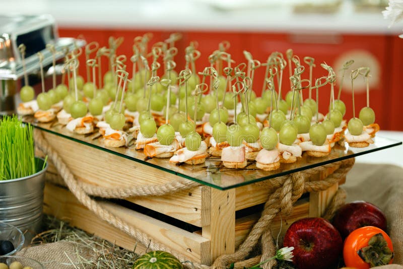 Canape, Canape on table event royalty free stock images