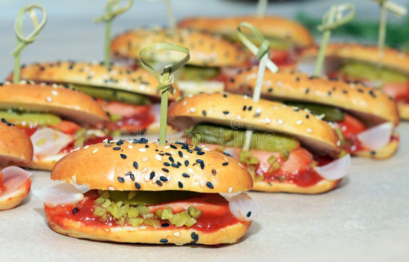 Canapes stock foto's