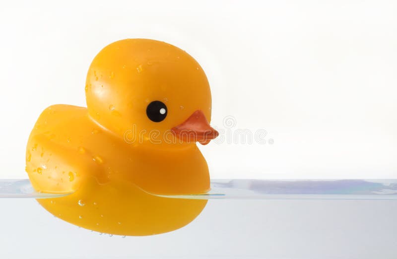 Canard en caoutchouc dans le bain photos libres de droits Canard en caoutchouc dans le bain photos libres de droits