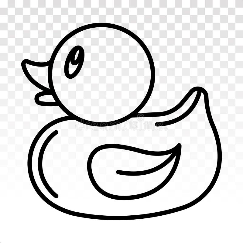 Rubber ducks or ducky bath toy line art icons for apps or websites. Rubber ducks or ducky bath toy line art icons for apps or websites.