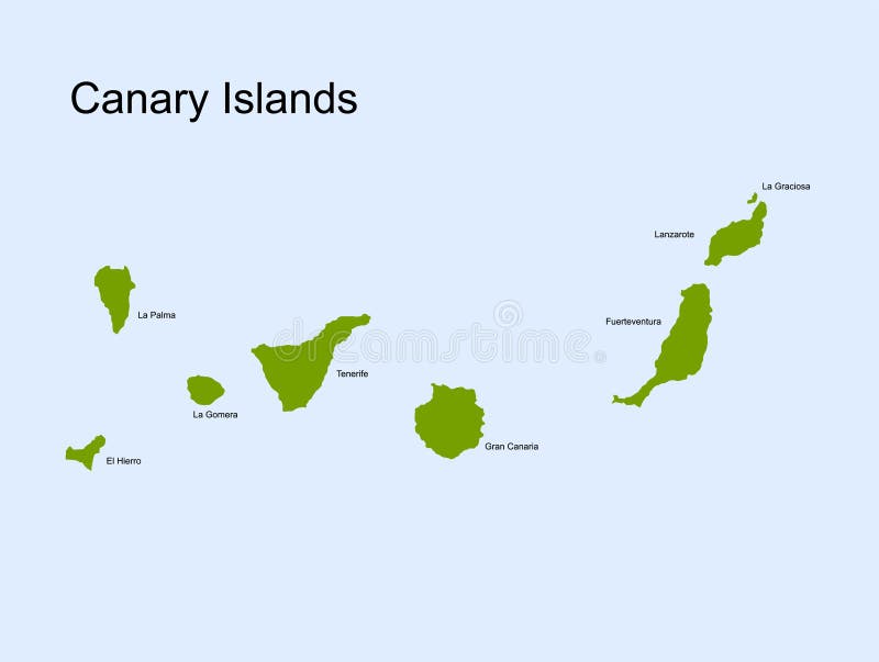 Canarische Eilanden vectorkaart