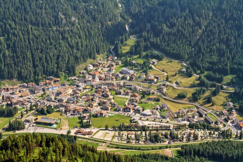 Canazei aerial view