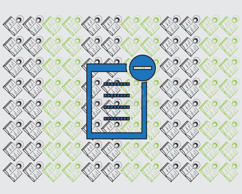 Cancellazione del testo del documento dell'icona per confermare elaborazione dei dati illustrazione vettoriale Cancellazione del testo del documento dell'icona per confermare elaborazione dei dati illustrazione vettoriale