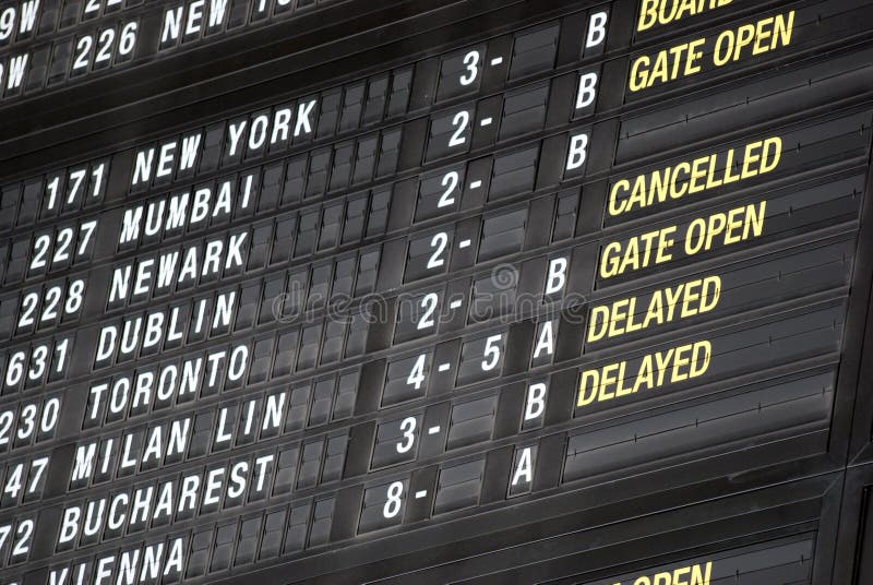 Cancelled flight royalty free stock image