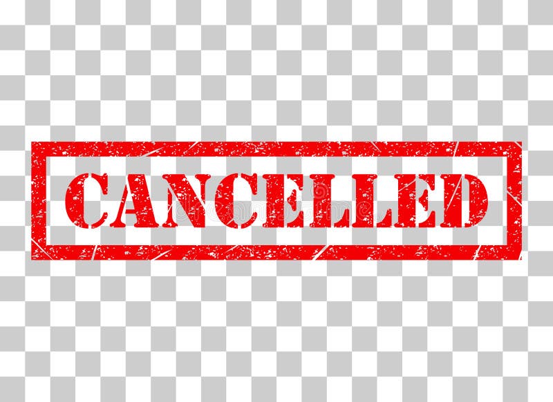 Cancelled Stamp Symbol, Label Sticker Sign Button, Text Banner Vector