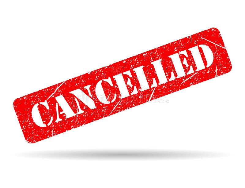 Cancelled Stamp Symbol Shadow, Label Sticker Sign Button, Text Banner