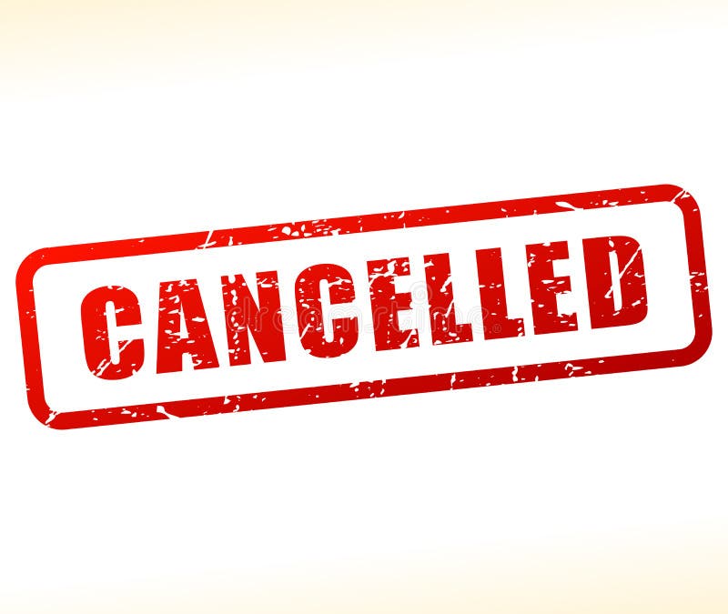 Cancelled Stamp on White Background Stock Vector - Illustration of