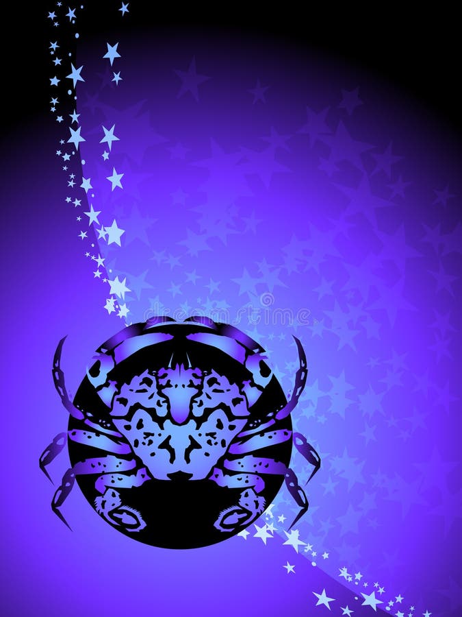 Cancer zodiac background