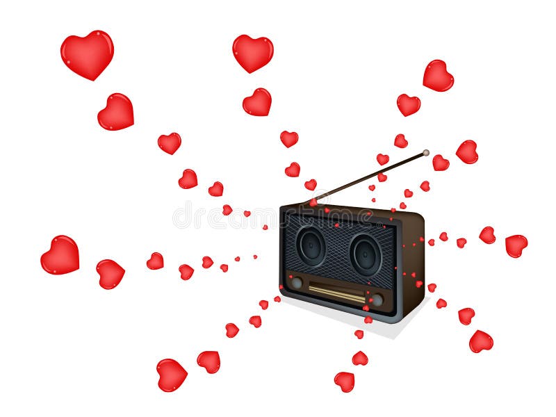 Aterrador Superposición Increíble Radio del amor ilustración del vector. Ilustración de amantes - 13806606