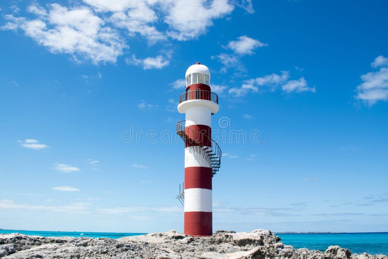 Cancun Lighthouse in Quintana Roo Stock Photo - Image of landscape,  landmark: 115868486