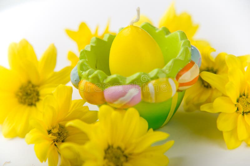 Candela come uovo di Pasqua fotografia stock libera da diritti Candela come uovo di Pasqua fotografia stock libera da diritti