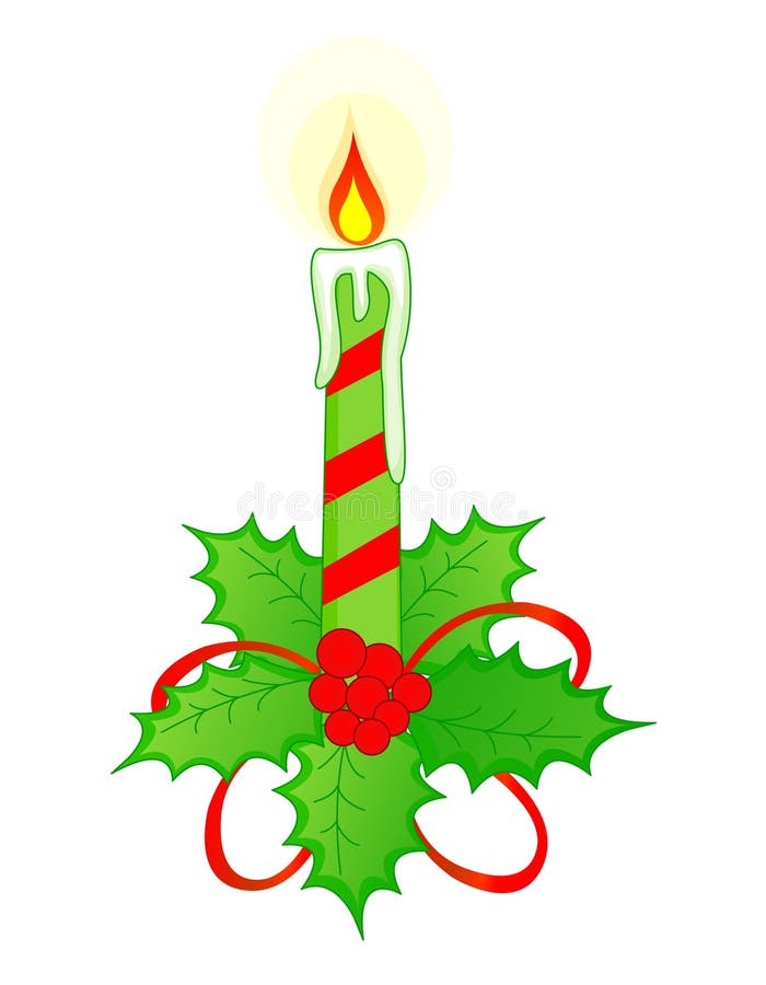 Candela di Natale illustrazione vettoriale