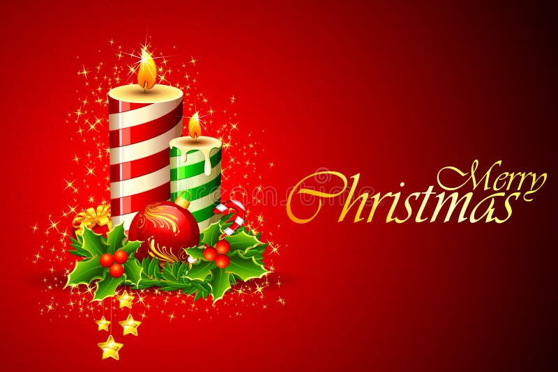 Candela di Natale illustrazione di stock