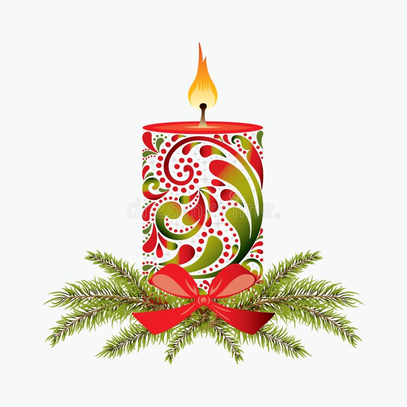 Candela di Natale illustrazione di stock