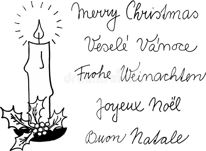 Candela di Natale royalty illustrazione gratis