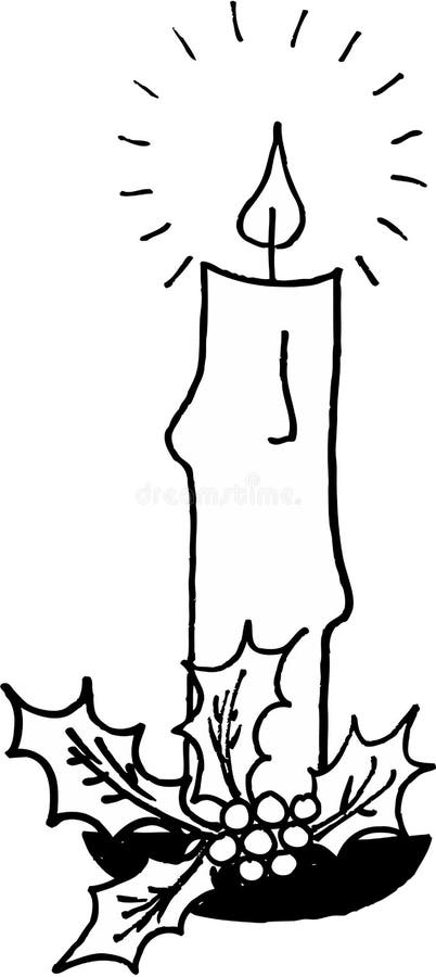 Candela di Natale illustrazione di stock