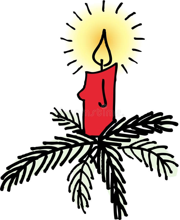 Candela di Natale royalty illustrazione gratis