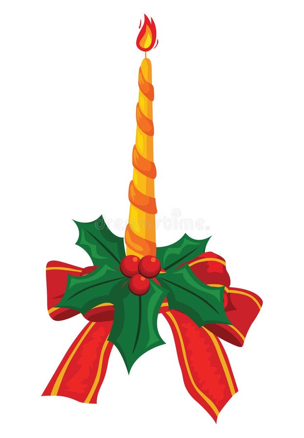 Candela di Natale illustrazione vettoriale