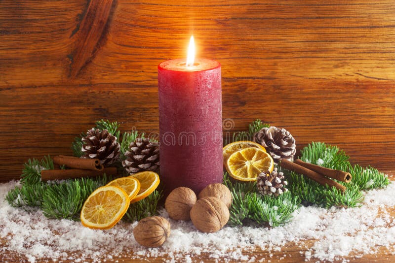 Candela di Natale immagine stock libera da diritti Candela di Natale immagine stock libera da diritti